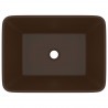 Lavabo de lujo cerámica marrón oscuro mate 41x30x12 cm 3