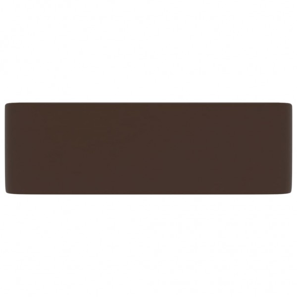 Lavatório luxuoso 41x30x12 cm cerâmica castanho-escuro mate M 4