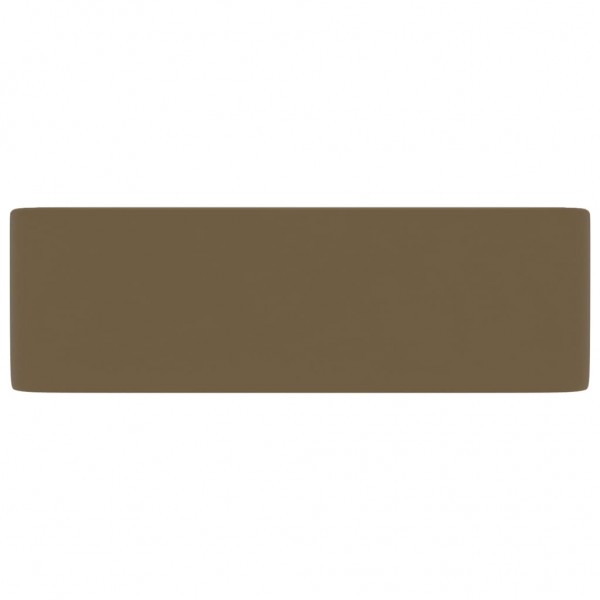 Lavatório luxuoso 41x30x12 cm cerâmica creme mate M 4