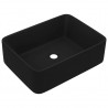 Lavabo de lujo de cerámica negro mate 41x30x12 cm 1