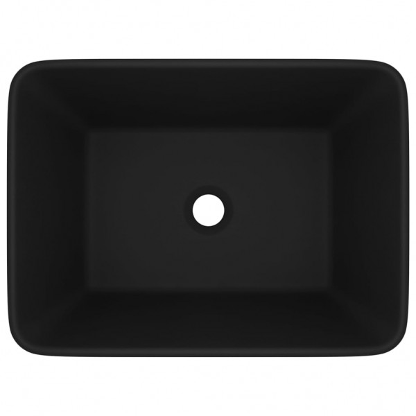 Lavabo de lujo de cerámica negro mate 41x30x12 cm M 2