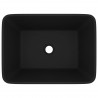 Lavabo de lujo de cerámica negro mate 41x30x12 cm 2
