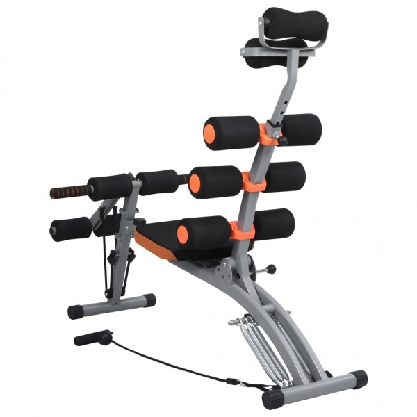 Aparelho para treino de abdominais forma L c/ cordas elásticas M 5