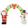 Arco de Navidad inflable Papá Noel y muñeco de nieve LED 223 cm 1
