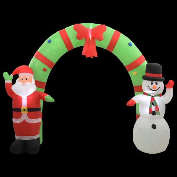 Arco de Navidad inflable Papá Noel y muñeco de nieve LED 223 cm M 5