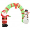 Arco de Natal inflável Papai Noel e boneco de neve LED 223 cm 2