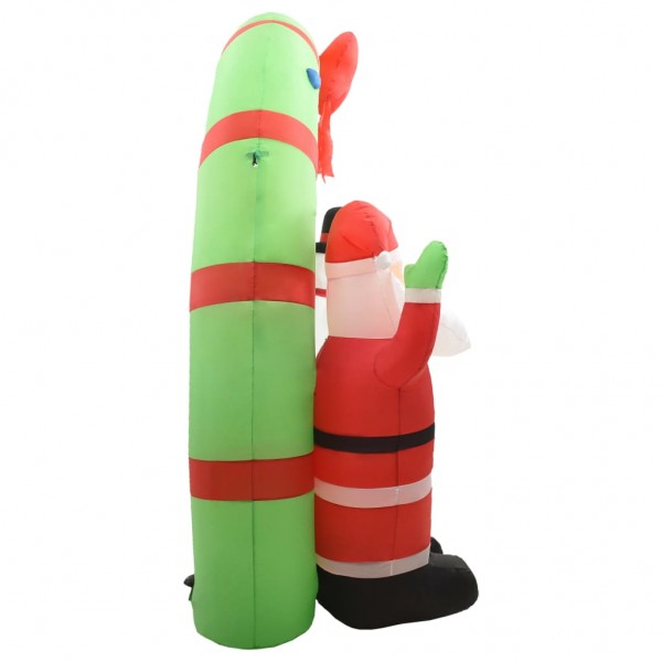 Arco de Natal inflável Papai Noel e boneco de neve LED 223 cm M 3