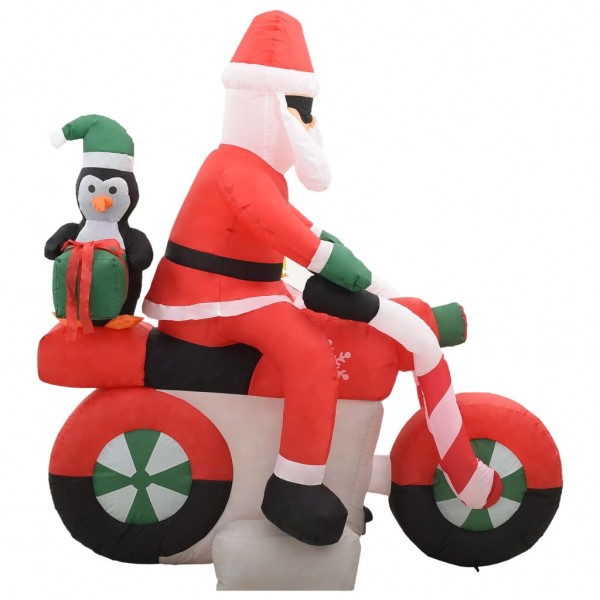 Papá Noel inflable navideño en moto LED IP44 160 cm M 5