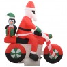 Papai Noel inflável de Natal em moto LED IP44 160 cm 5