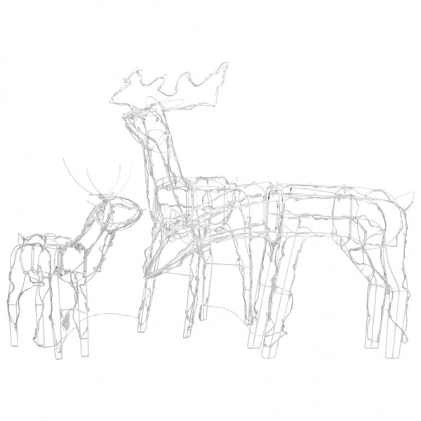 3 pcs iluminação de Natal renas 229 luzes LED M 2