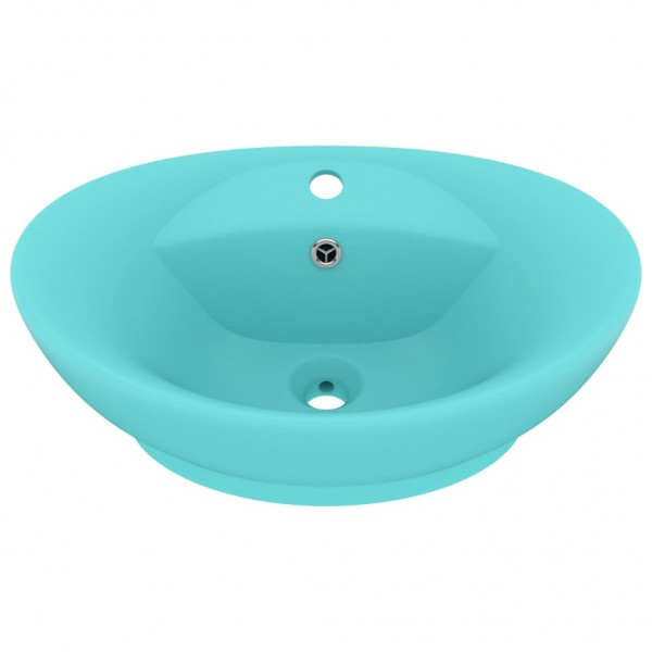Lavabo lujoso con rebosadero cerámica verde claro 58.5x39cm M 2