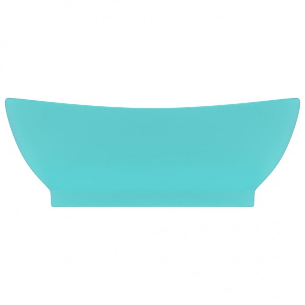 Lavatório luxuoso oval 58.5x39 cm cerâmica verde-claro mate M 3