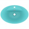 Lavatório luxuoso oval 58.5x39 cm cerâmica verde-claro mate 4