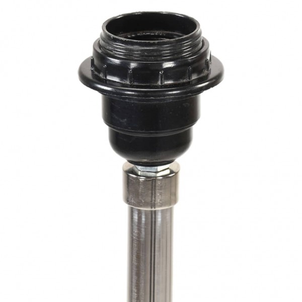 Lámpara de trípode madera maciza de teca marrón y gris 141 cm M 4