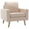 Sillón de tela color crema 2