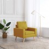 Sillón de tela amarillo 1