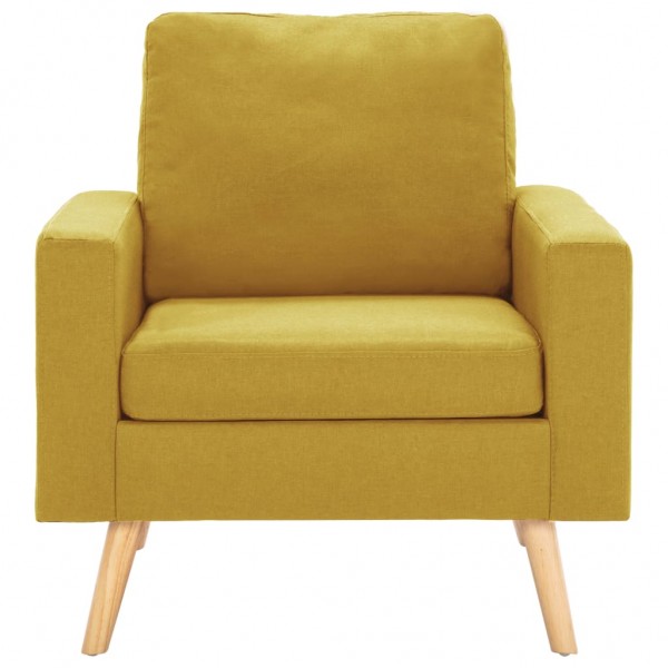 Sillón de tela amarillo M 3