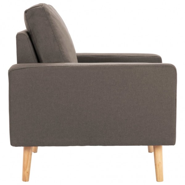 Sillón de tela gris taupe M 4