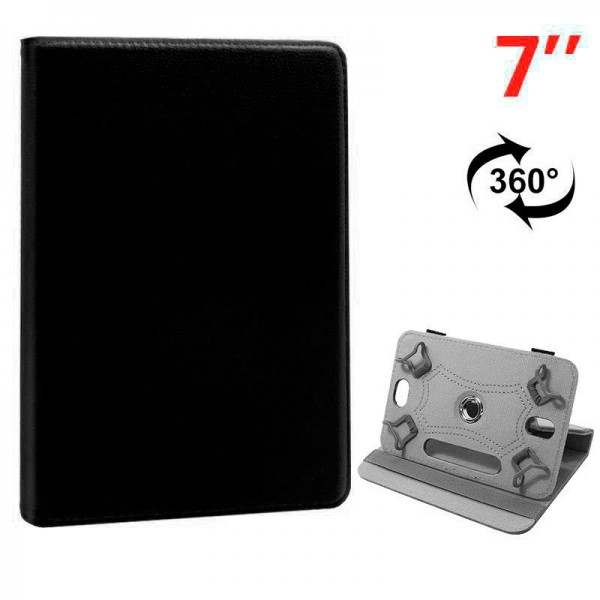 Funda COOL Ebook / Tablet 7 pulg Polipiel Negro Giratoria D
