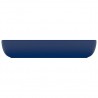 Lavabo rectangular de lujo cerámica azul oscuro mate 71x38 cm 4