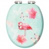 Assentos sanita com tampas fecho suave 2pcs MDF design flamingo 5
