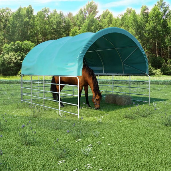 Carpa para ganado PVC 3.7x3.7 m verde D
