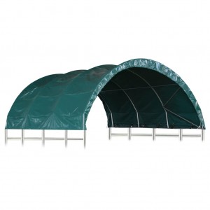 Tenda para gado PVC 3.7x3.7 m verde H