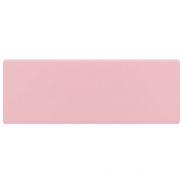 Lavatório luxuoso quadrado 41x41 cm cerâmica rosa mate M 3