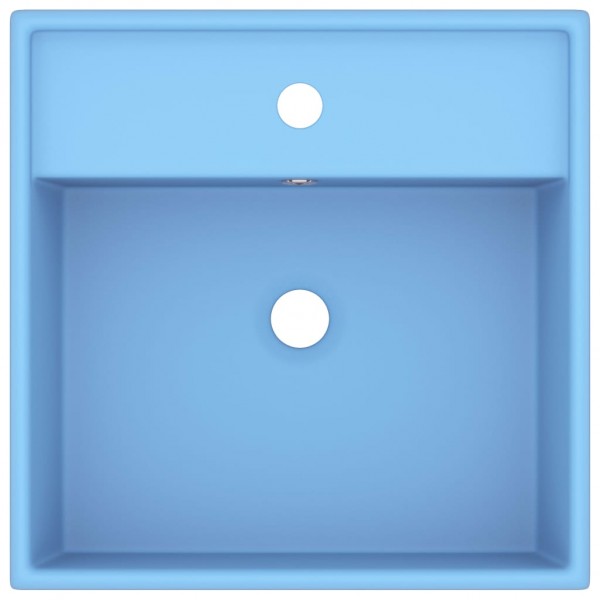Lavatório luxuoso quadrado 41x41 cm cerâmica azul-claro mate M 4