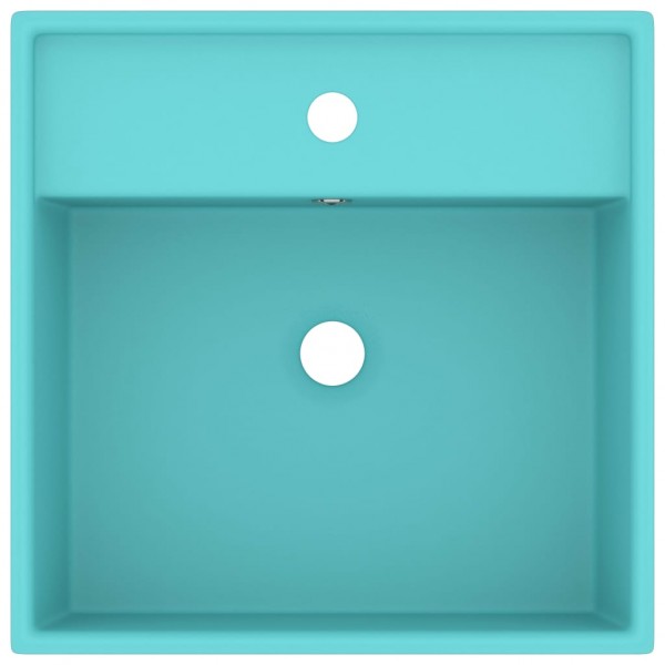 Lavatório luxuoso quadrado 41x41 cm cerâmica verde-claro mate M 4