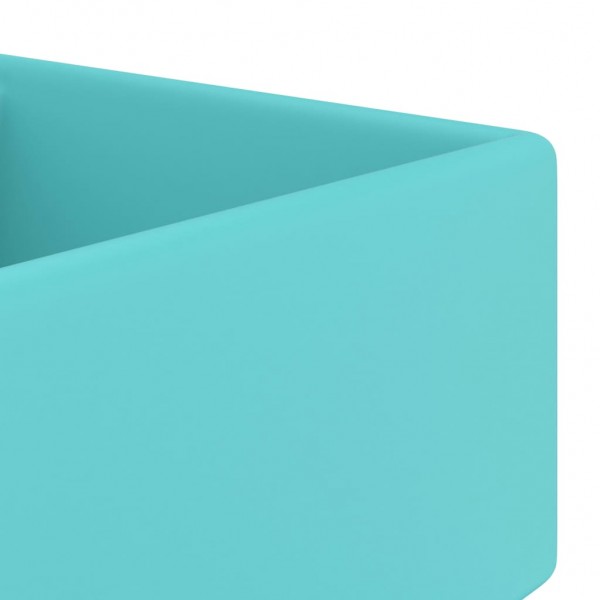 Lavatório luxuoso quadrado 41x41 cm cerâmica verde-claro mate M 5