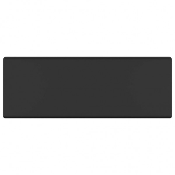 Lavabo lujoso cuadrado rebosadero cerámica negro mate 41x41 cm M 3