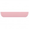 Lavabo de lujo rectangular de cerámica rosa mate 71x38 cm 4