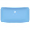 Lavabo de lujo de cerámica rectangular azul claro mate 71x38 cm 3