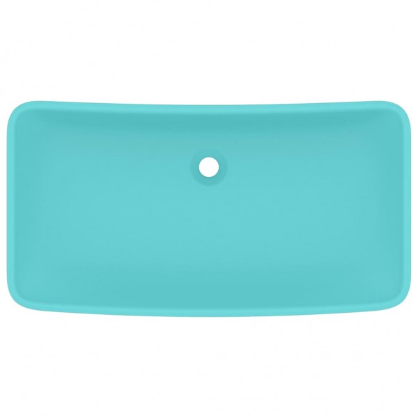 Lavabo  rectangular de lujo cerámica verde claro mate 71x38 cm M 3
