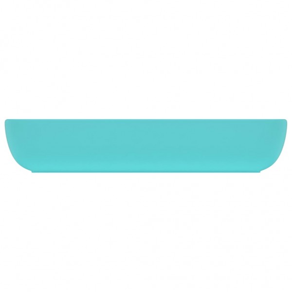 Lavabo  rectangular de lujo cerámica verde claro mate 71x38 cm M 4