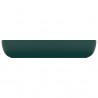 Lavatório luxuoso retangular 71x38cm cerâmica verde-escuro mate 4