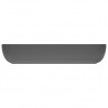 Lavabo de lujo de cerámica rectangular gris oscuro mate 71x38cm 4
