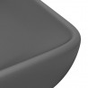 Lavatório luxuoso retangular 71x38cm cerâmica cinza-escuro mate 5