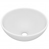Lavabo de lujo redondo cerámica blanco mate 32.5x14 cm 2