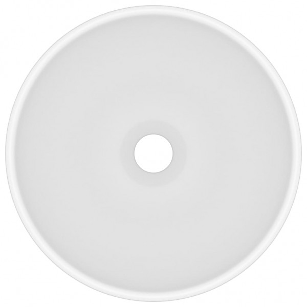 Lavatório WC luxuoso redondo 32.5x14cm cerâmica branco mate M 3