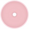 Lavabo de lujo redondo cerámica rosa mate 32.5x14 cm 3