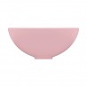 Lavabo de lujo redondo cerámica rosa mate 32.5x14 cm 4