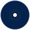 Lavabo de lujo redondo cerámica azul oscuro mate 32.5x14 cm 3