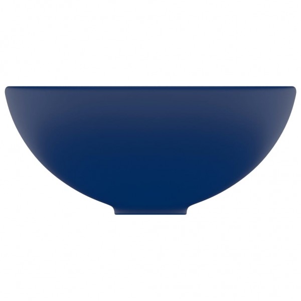 Lavatório WC luxuoso redondo 32.5x14cm cerâmica azul mate M 4