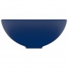 Lavabo de lujo redondo cerámica azul oscuro mate 32.5x14 cm 4