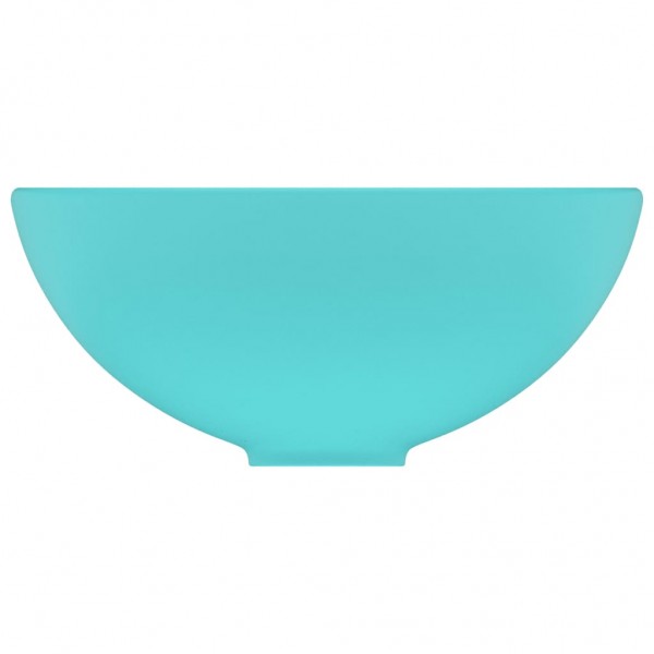 Lavabo de lujo redondo cerámica verde claro mate 32.5x14 cm M 4