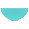 Lavabo de lujo redondo cerámica verde claro mate 32.5x14 cm 4