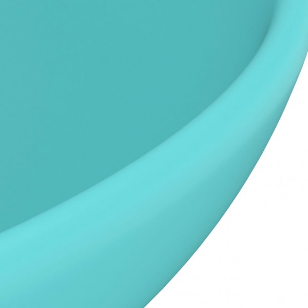 Lavatório WC luxuoso redondo 32.5x14cm cerâmica verde mate M 5