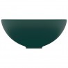 Lavabo de lujo redondo cerámica verde oscuro mate 32.5x14 cm 4
